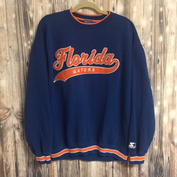 STARTER Tops - Vintage Felt Script Florida Gator Sweatshirt